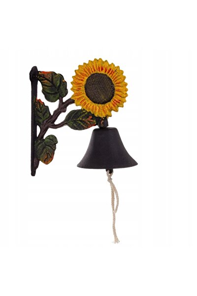 NO BRAND Clopoțel floarea-soarelui, decor suspendat de perete/ușă, 33 cm, bronz
