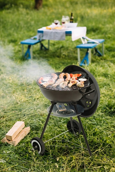 LUND GRĂTAR CU CĂrbuni ROTUND CU CAPAC 41CM 99918
