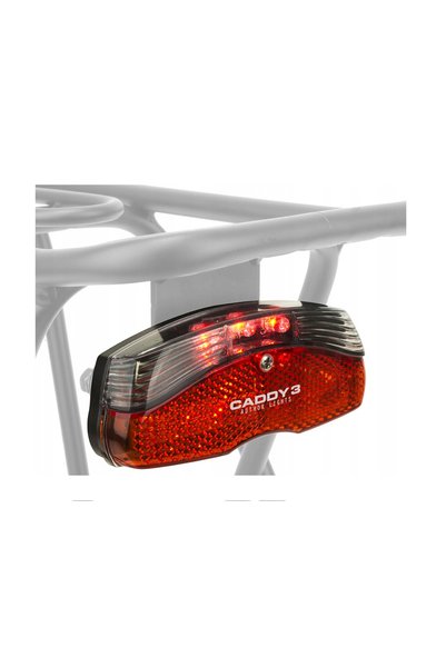 NO BRAND Lumină de bicicletă LED Author Caddy 3 USB cu reflector spate, reînc...