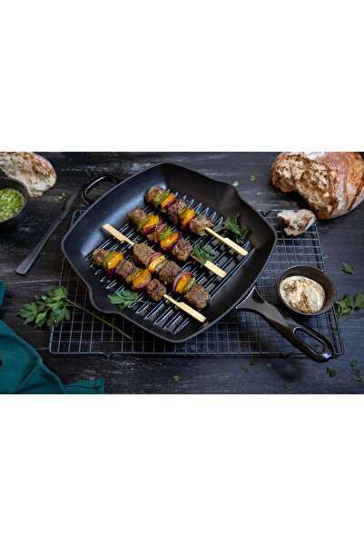 NO BRAND BK Holland Bourgogne 26cm tigaie grill pătrată din fontă, pentru ind...