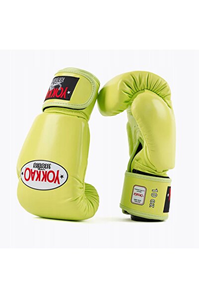 NO BRAND Mănuși de box pentru bărbați YOKKAO Matrix Lime Punch 12 oz
