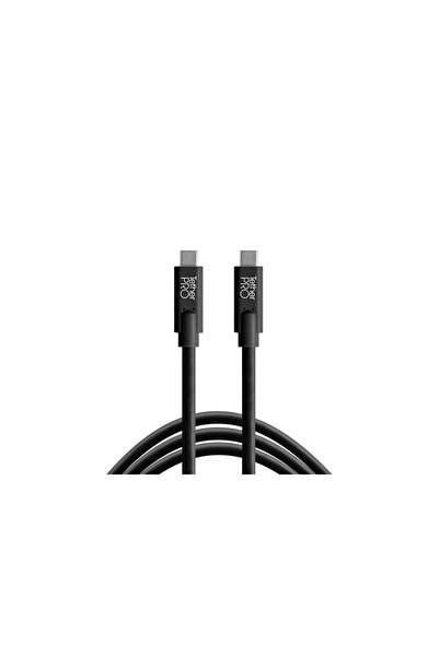 Tether Tools TT TetherPro USB-C la USB-C, 15' (4.6m) Negru