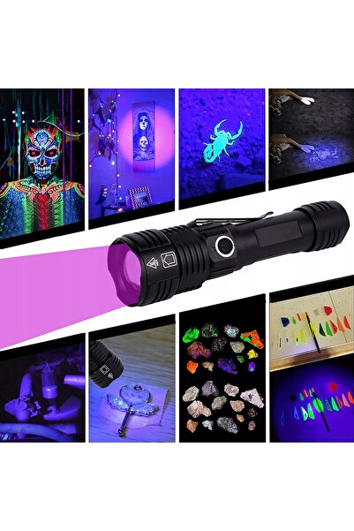 NO BRAND 4 CULORI 4 LED-uri USB+UV+ROȘU lanternă tactică de vânătoare pentru ...
