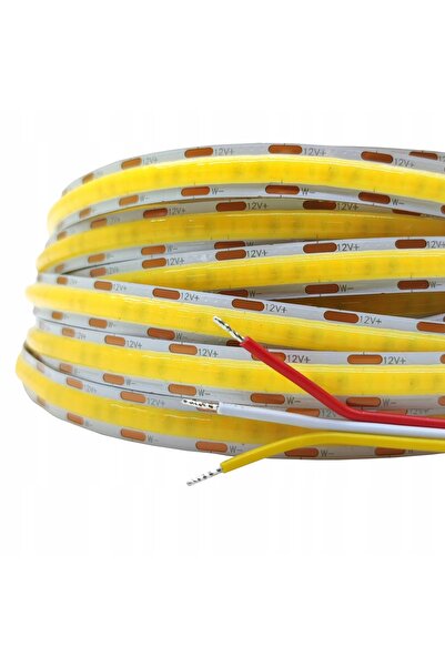 NO BRAND Kit bandă LED 1m COB CCT 3în1 12V 608D POWERFUL IP20, sursă de alime...