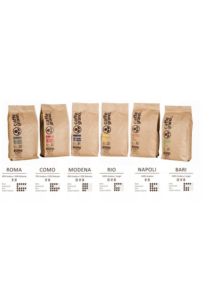 NO BRAND Boabe de cafea Caffe Grano COMO 1kg 70% Arabica aromă intensă
