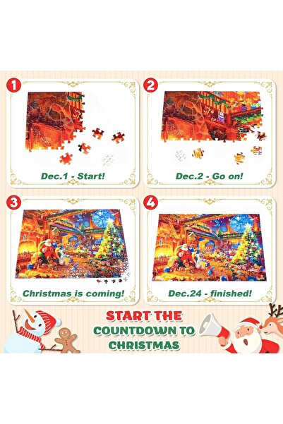 NO BRAND Calendar de Advent 2023, Puzzle de 1008 piese, Cadou perfect