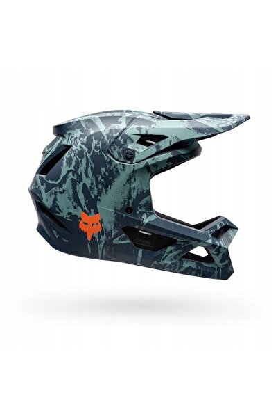Fox Casca enduro Rampage Img Print - albastru arctic M