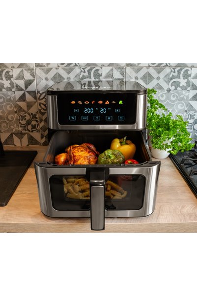 NO BRAND FRITEUZĂ CU AER CALD TAIA 10 L, 1800 W, WI-FI, REȚETE, SUPRAFAȚĂ ANT...