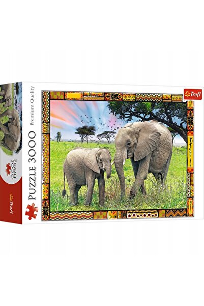 Trefl puzzle 3000 elefanți savană Africa 33067
