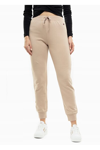 Champion Pantaloni de damă cu manșetă elastică bej 117550 MS079 R. M