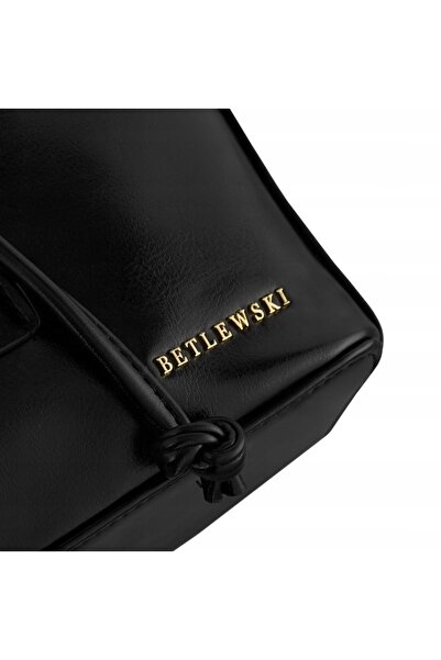 NO BRAND Rucsac de damă Betlewski NEGRU, stil urban, confortabil, format A5