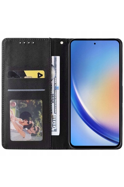 ALOGY Husă de protecție tip carte din piele, tip portofel, pentru telefon