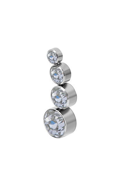 NO BRAND Nucă din titan - decorativă - PIERCING - 1,2 mm