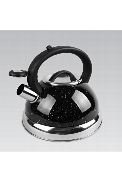 Maestro Ceainic din oțel cu fluier pentru gaz și inducție 3L negru