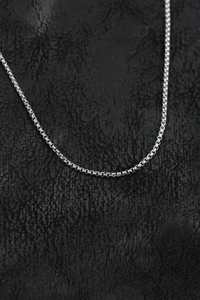 SORA GROUP 316L Steel Silver Color Thin Venetian Chain Model Men's Necklace