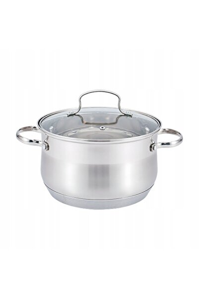 Maestro Oală din oțel inoxidabil cu capac pentru inducție și gaz 20cm 3.9L MR...