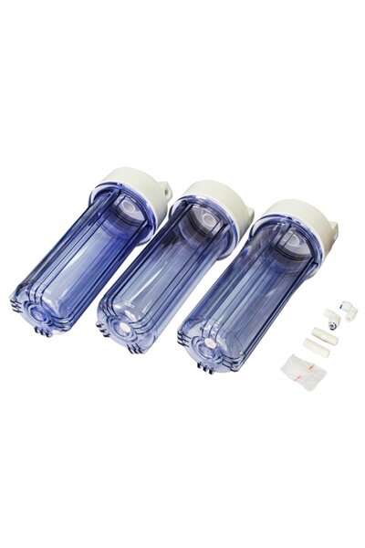 NO BRAND Carcasă cu filet de 1/4 pentru filtru, set de 3 bucăți, corpuri pent...