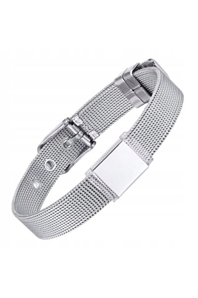 NO BRAND Brățară elegantă cu curea tip plasă și spații goale pentru personali...