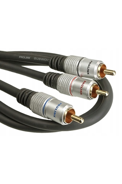 NO BRAND Cablu pentru subwoofer tip Y 1x RCA - 2x RCA PROLINK EXCLUSIVE TCV 3...
