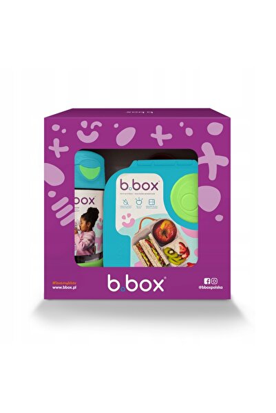 b.box Set Sticlă sport Tritan 450ml + Mini cutie de prânz Ocean Breeze