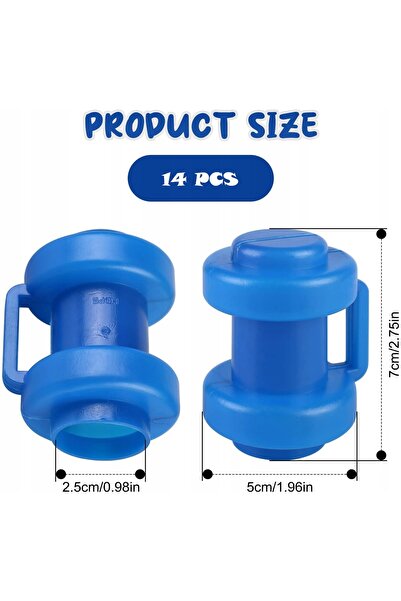 NO BRAND 14x PROTECȚIE CAPAC TRAMPOLINĂ SIGURANȚĂ UNIVERSALĂ PE ALBASTRU 25mm