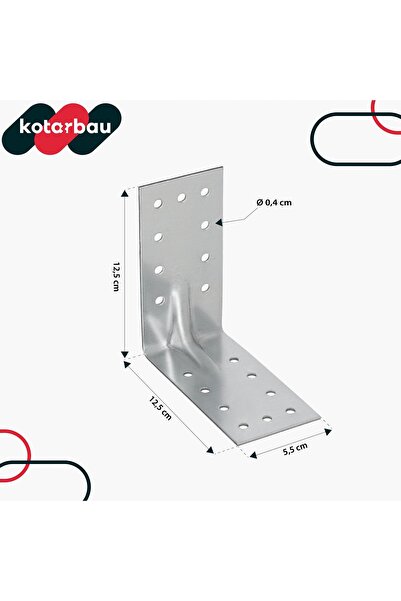 NO BRAND 50x colțar de tâmplărie ranforsat pentru construcții 125x125x55 mm s...