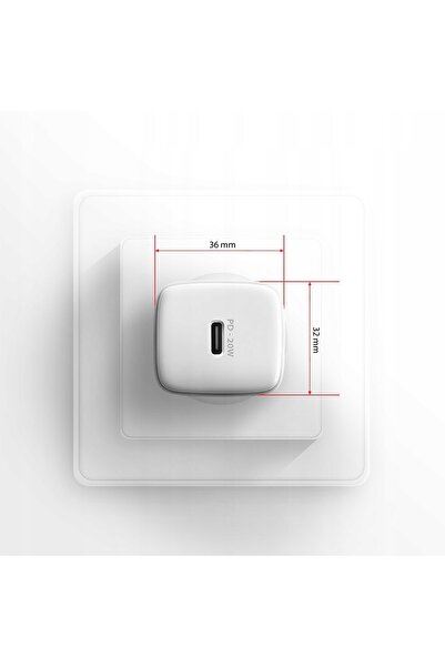 NO BRAND ACU-PD20W Încărcător de rețea PD de 20 W, 1 port USB-C, PD3.0/QC3.0/...