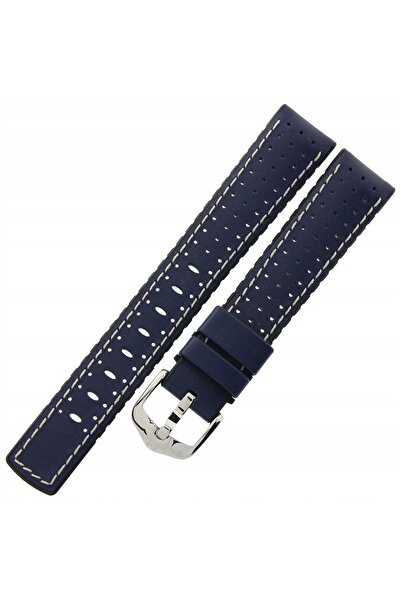 NO BRAND HIRSCH Tiger L - MARO ÎNCHIS/Negru - 18 mm - Curea din piele și cauc...