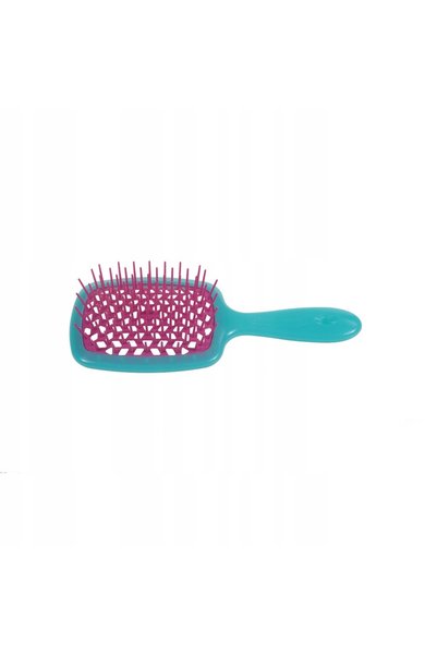 NO BRAND Janeke Superbrush – perie pentru pieptănat părul, turcoaz-roz