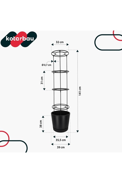NO BRAND Set de 2 ghivece pentru cultivarea roșiilor cu scară pentru balcon, ...