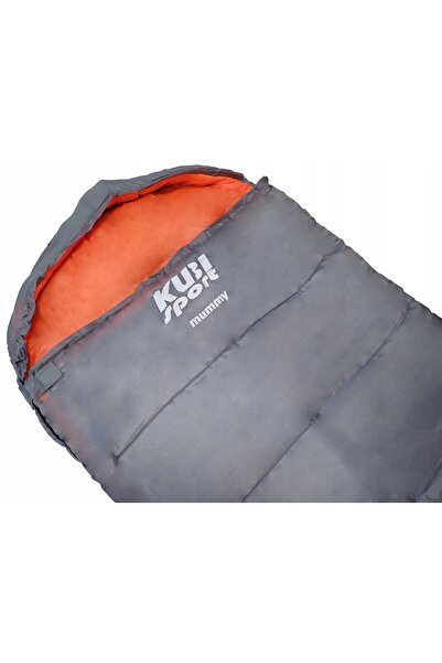 NO BRAND Sac de dormit turistic pentru camping, ușor, tip mumie, gri uni, KUB...