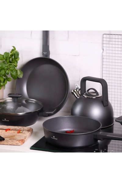 NO BRAND Tigaie wok adâncă antiaderentă Valdinox Modern 24 cm, pentru inducți...