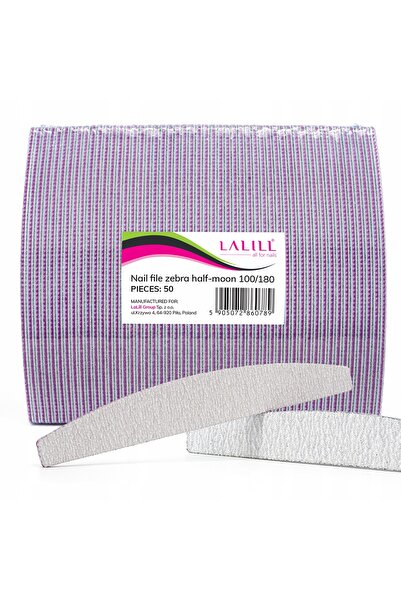 NO BRAND LALILL Pilă de unghii zebra barcă 100/180 50 bucăți