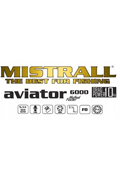 NO BRAND Mistrall Aviator Method Feeder FD 6000 7+1 BB Putere de frânare 10 k...