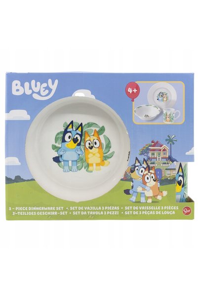 Stor Bluey - Set ceramic: Bol, farfurie și cană 88055