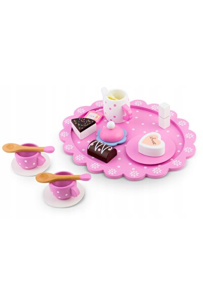 NO BRAND Set de cafea din lemn pentru copii, set de cafea și ceai, set de pră...