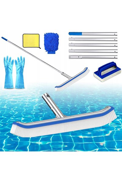 NO BRAND Set de perii pentru piscină, perie de curățat reglabilă pentru pisci...