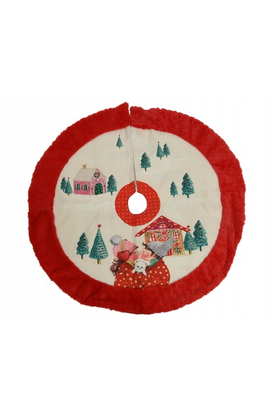 NO BRAND Covoraș decorativ pentru bradul de Crăciun, cu prindere prin clipsuri