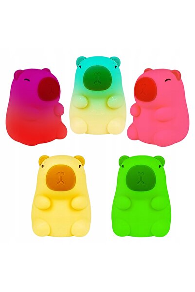 NO BRAND LAMPĂ DE NOAPTE LED PENTRU COPII RGB CAPIBARA DIN SILICON MOALE LA A...