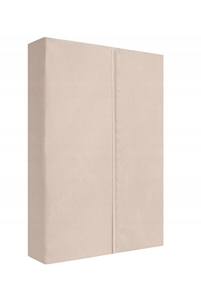 NO BRAND Cearșaf de pat din satin 140x210 bej fără elastic