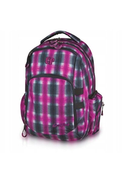 NO BRAND Rucsac școlar pentru adolescenți Break, cu model în carouri violet, ...