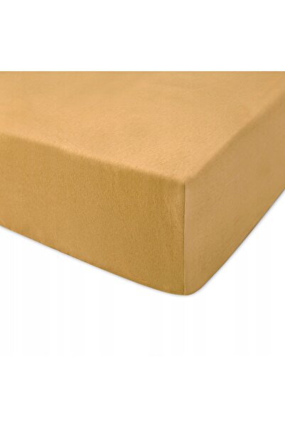 NO BRAND Cearșaf din jersey cu elastic 160x200 042, culoare muștar, Darymex