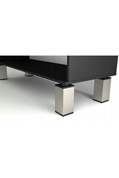 NO BRAND 8 x Picior reglabil din aluminiu pentru mobilier, 80 mm, Inox