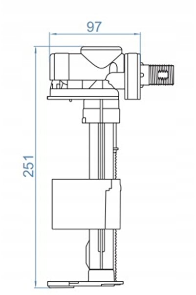 NO BRAND Robinet compact de umplere din alamă 1/2 " AZOR OLI