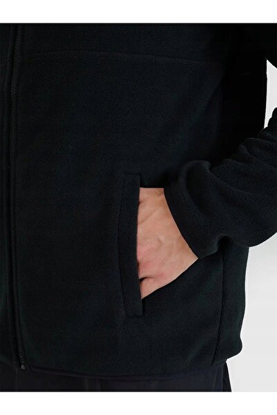 4F Hanorac din fleece cu glugă pentru bărbați FLEM317 20S negru 3XL