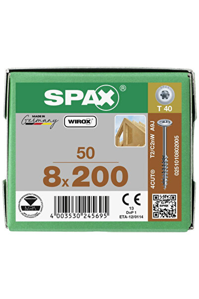 Spax Șurub pentru placă 50 buc. 8x200mm TX WIROX