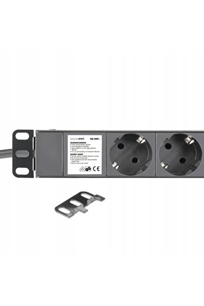 NO BRAND Prelungitor Adam Hall 87471 RACK 8S 1U, 8 prize la spate, 1.4m, cu î...