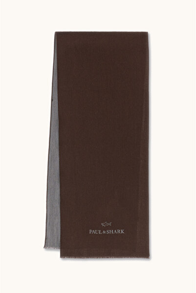 PAUL&SHARK Men's Iconic Style Wool Brown-Grey Scarf