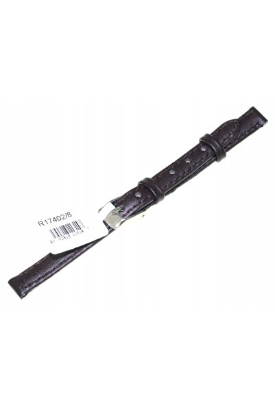 NO BRAND Curea de ceas din piele maro 8 mm JVD R17402