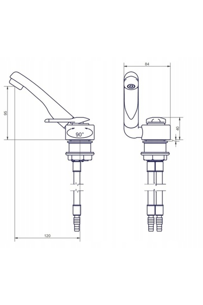 Comet Robinet electric pentru rulotă Florenz apă caldă/rece cromat